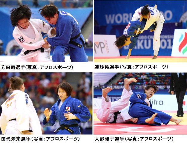 2018年バクー世界柔道選手権大会でコマツ選手が金銀銅メダル獲得